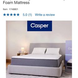 Casper Memory Foam King Size Mattress