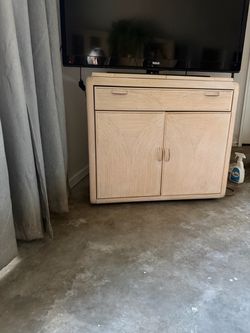 American Drew White-Washed Cane Bar