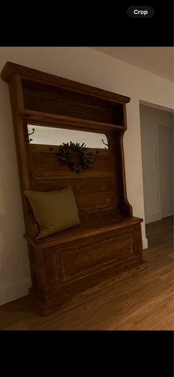 Antique furniture Coat hanger with storage
