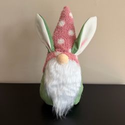 Gnome Plush Decor Bunny Rabbit Ears Weighted Easter Gonk Spring 13 Inch