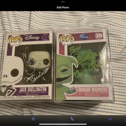 Autographed Nightmare Before Christmas Funko Pops
