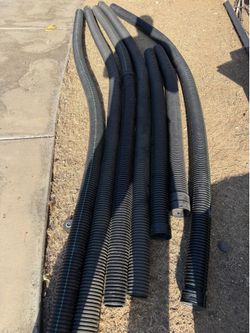 4 inch drainage pipe. Around 60 feet.