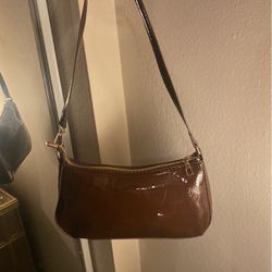 Brown Patent Leather Bag 