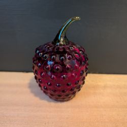 Vintage Viking Rainbow Glass Apple/Strawberry Paper Weight 