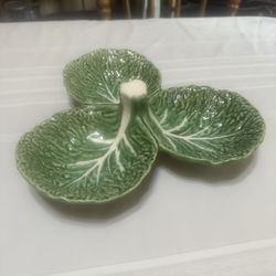 Olfaire Portugal 3 Section Cabbage Ware Serving Dish 