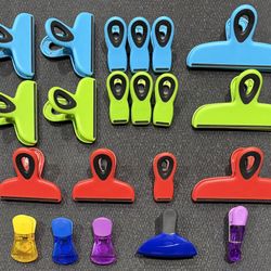 21 Colorful Chip Snack Utility Bag Clips