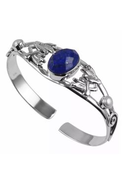 925 sterling silver Lapis Lazuli cuff size 7