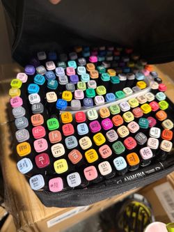172-color alcohol-based markers, featuring a dual-tip design and perfect for adult coloring books; this set of alcohol-based illustration markers is d