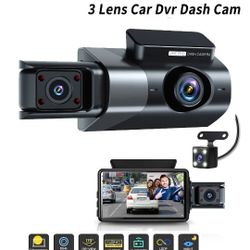 3 Chennal Dash Cam With 32 SD Card, Night Vision , Wifi,Loop Recording 