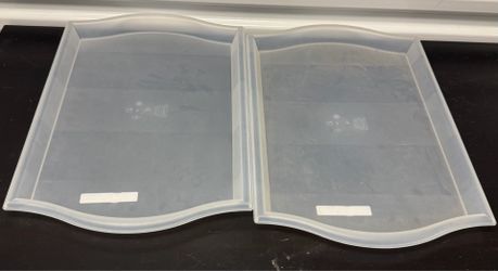 2-Used IKEA SMULA Clear Trays 20”x14”