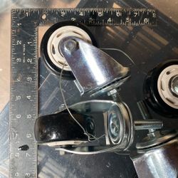 Castors. 3”. Rubber Wheels