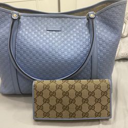 Authentic Gucci Tote And Wallet 