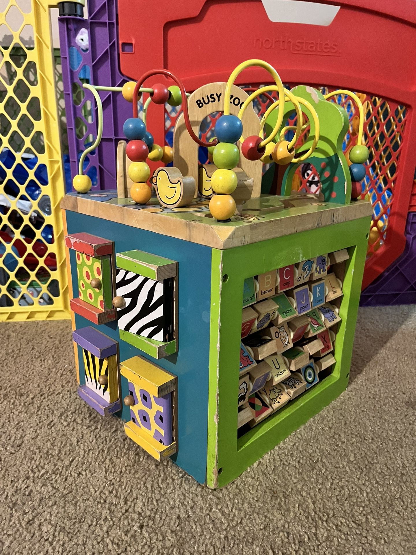 Wooden Activity Cube