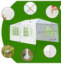 10x20ft Canopy, Outdoor Garage Shelter with Removable