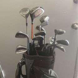 Golf Bag And Club Lot 