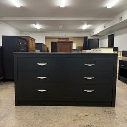 See Page for Matching Nightstands - Black 6 Drawer Dresser
