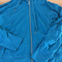 New Women’s Champion Elite Full-Zip Hoodie Blue XXL