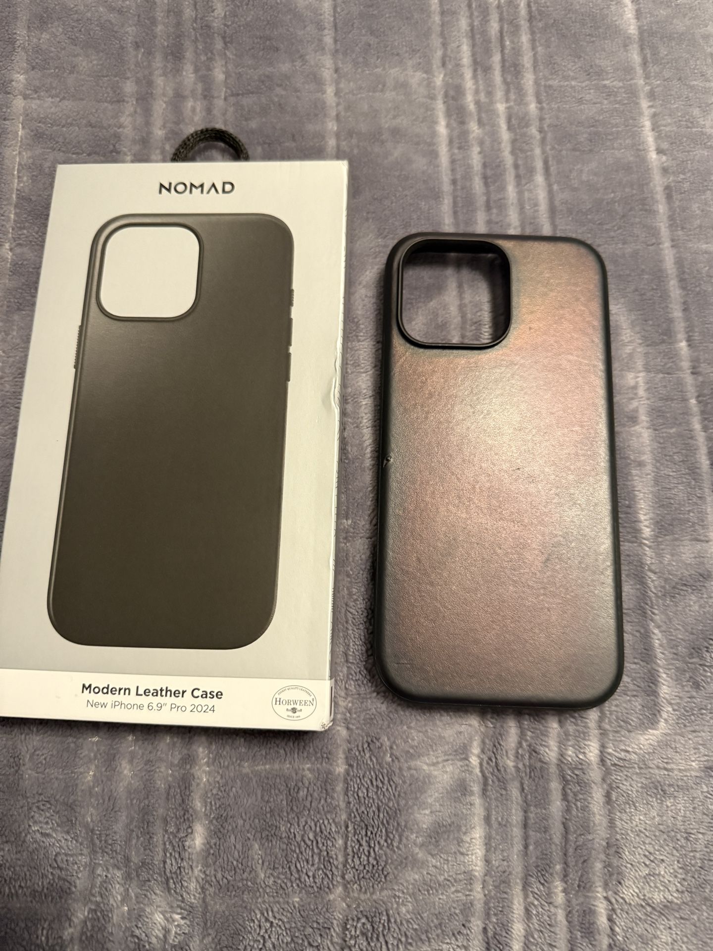 iPhone 16 Pro Max Nomad Horween Leather Case Black