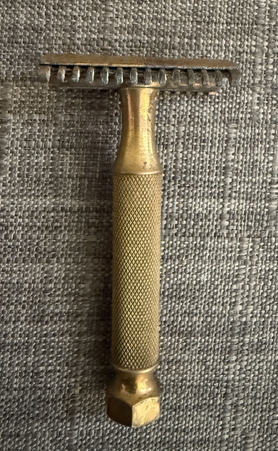 Vintage COOPER Gold Tone Double Edge Safety Razor