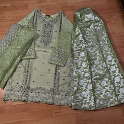 Pakistani/Indian Eid/Party dress—Embroidery dress