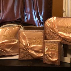 Quince Set Pillow, Bible, Reception Or Pictures Book, Money/card Box