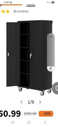 Black storage cabinet