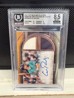 2025 Topps Museum Collection Cal Raleigh Dual Relic Auto BGS 8.5