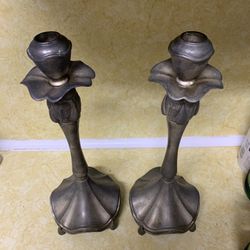Antique candleholders