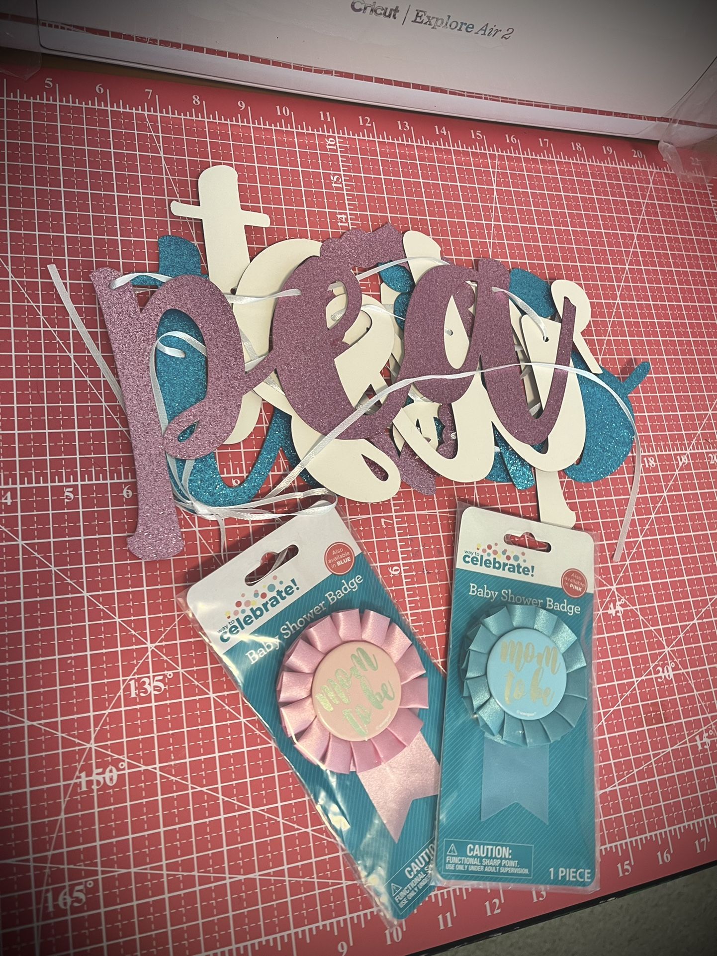 Baby Gender Reveal Putters Pearls Banner Decor