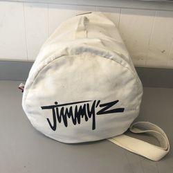 Jimmy'z Drawstring Skate Surf  Skateboarding Vintage White Duffle Travel Bag