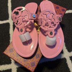 Tory Burch Patent Miller Sandals – Black (Size 6.5) 