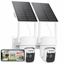 Brand New Solar Security Cameras (2-Pack) - Wireless, Pan & Tilt