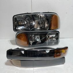 LA Zona Auto Parts 1999 to 2006 GMC Sierra Yukon Headlights Luces Micas Calaveras 