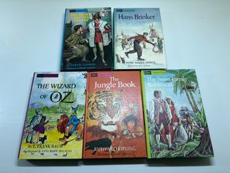 Vintage kids book set Jungle Book Wizard of Oz
