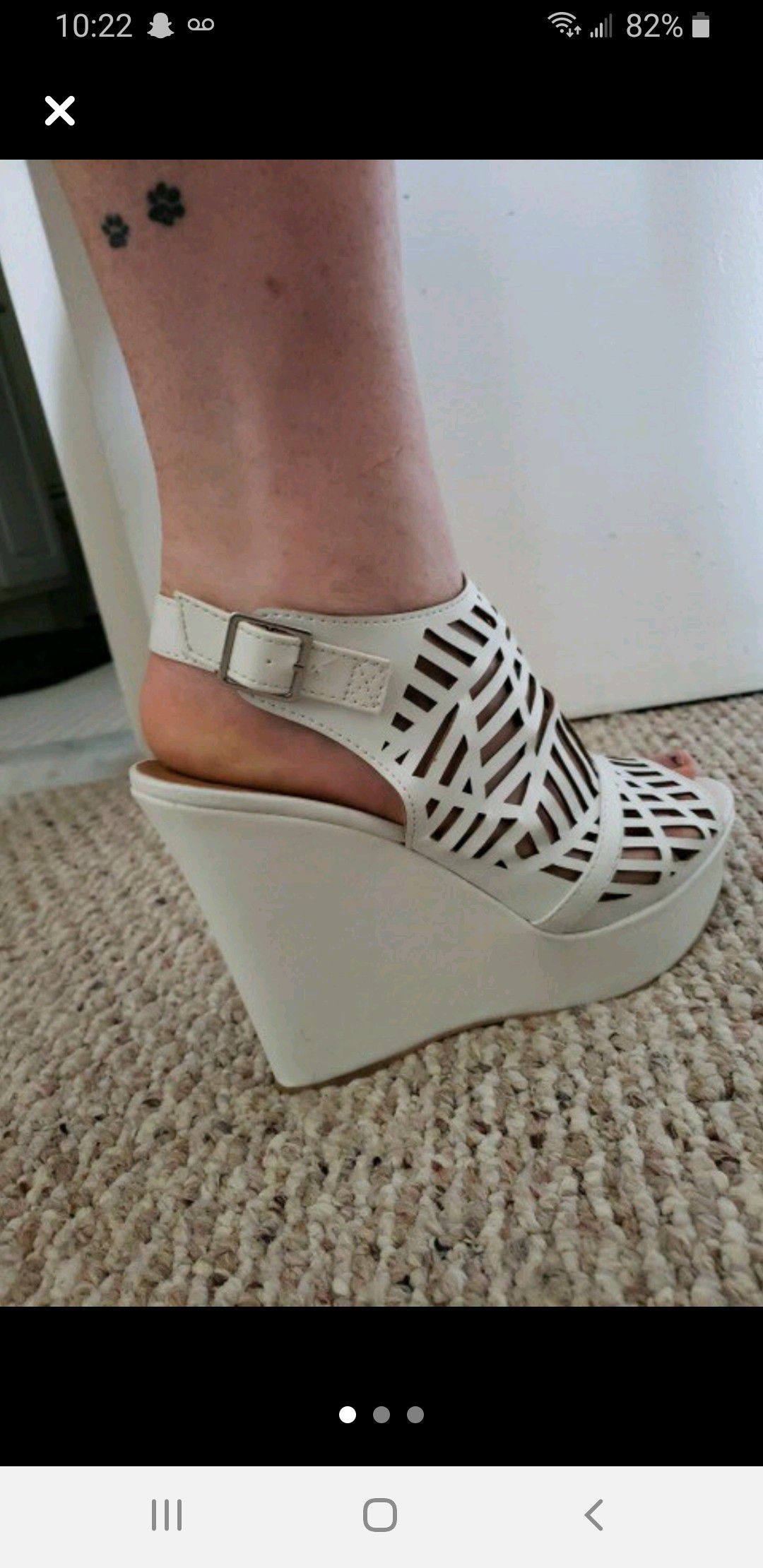 Never worn outside the house wedges