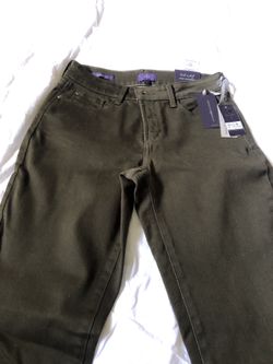 NYDJ Stretch Jeans New Size 6 Khaki Green