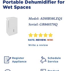 GE Dehumidifier - reduced price!