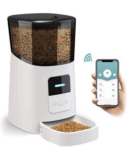WOPET 6L Automatic Cat Feeder,Wi-Fi Enabled Smart Pet Feeder for Cats and Dogs NEW