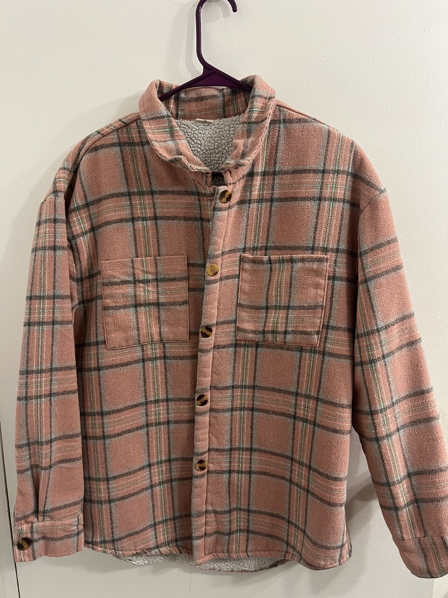 Women's Sherpa Lined Flannel Shirt Jacket