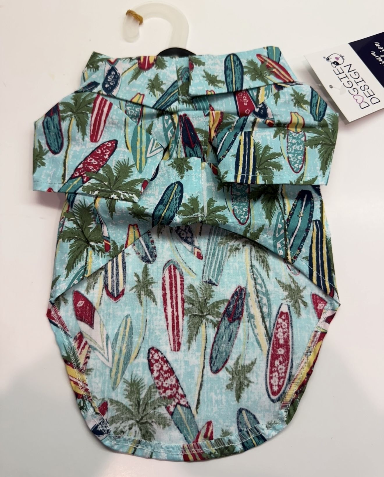 Dog Shirt/Vest with Surfboard pattern. New with Tags. Size XX Small 3-6 pounds