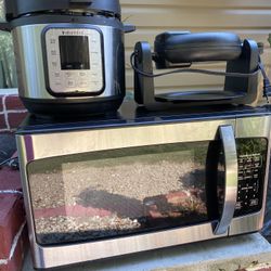 Microwave Is Sold 👍$45 Cook Pot, $15Waffle Maker And  a Keurig Coffee Maker $40