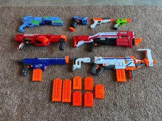 Nerf Blaster Lot with Magazines