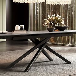 Grey Sintered Stone Extendable Dining Table, New!