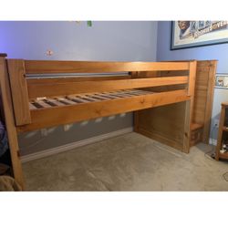 Kids Wood Bunk Bed with 6-Drawer Dresser 