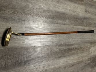 Vintage Wooden Shaft, Brass Putter