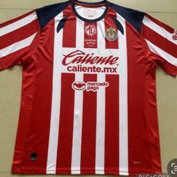 Soccer Chivas Guadalajara el rebaño sagrado  New Jersey  2025-  2026 fan version sizes small to 4xl tricampeon futbol Mexico home local away visitante