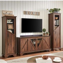 Farmhouse / Rustic TV Stand Set