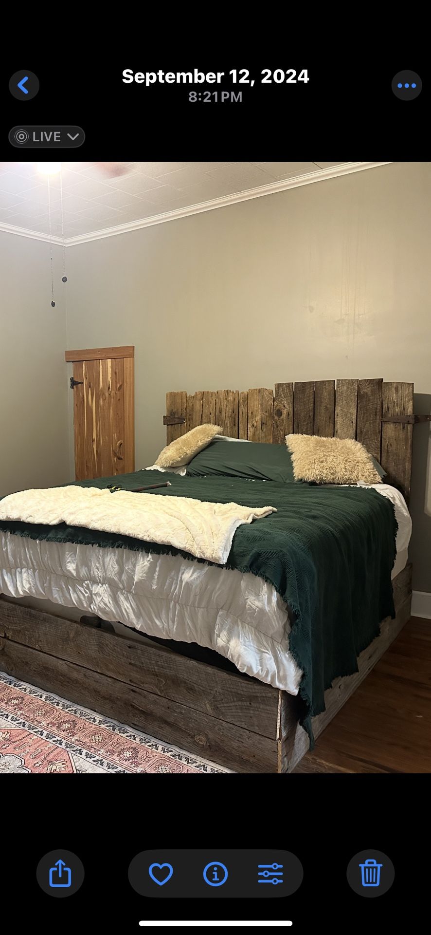 Hand Built Rustic King Bed