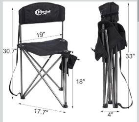 Portal Folding Camping Chair with Side Pocket