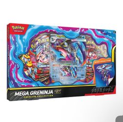 PRESALE Pokemon TCG:  Mega Greninja ex Premium Collection 8 Packs + Promo Ships 7/3